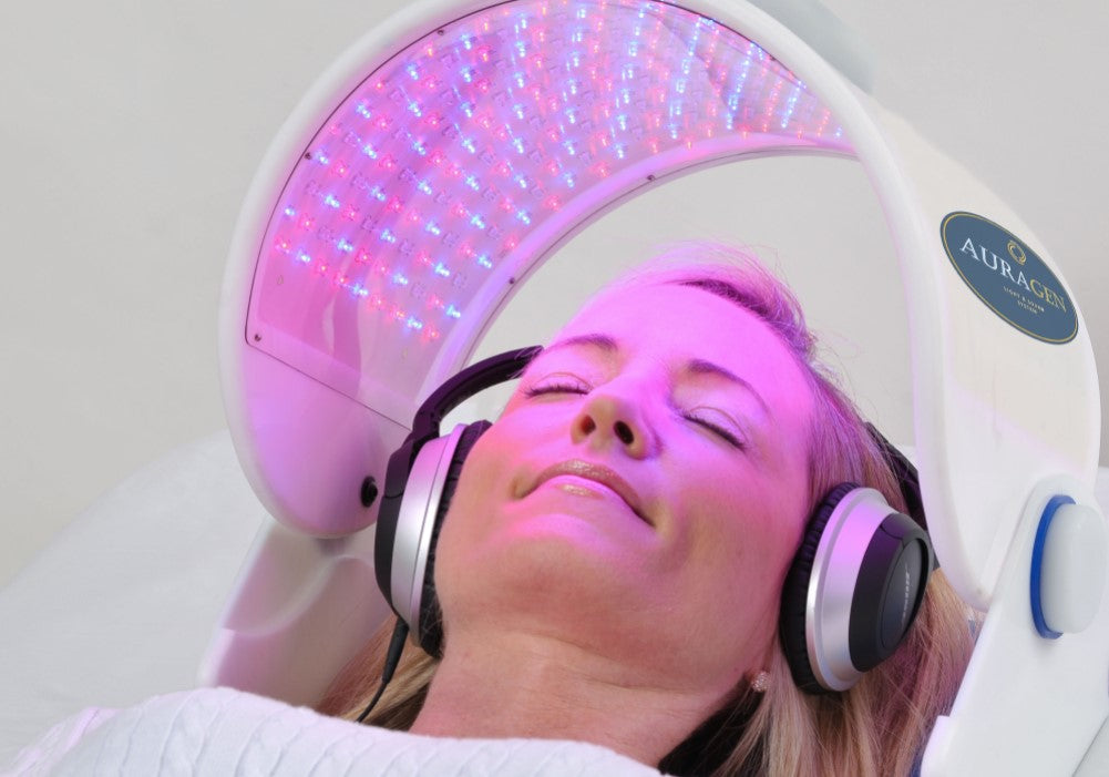 Auragen Relief mode - Red and Blue Turquoise light therapy
