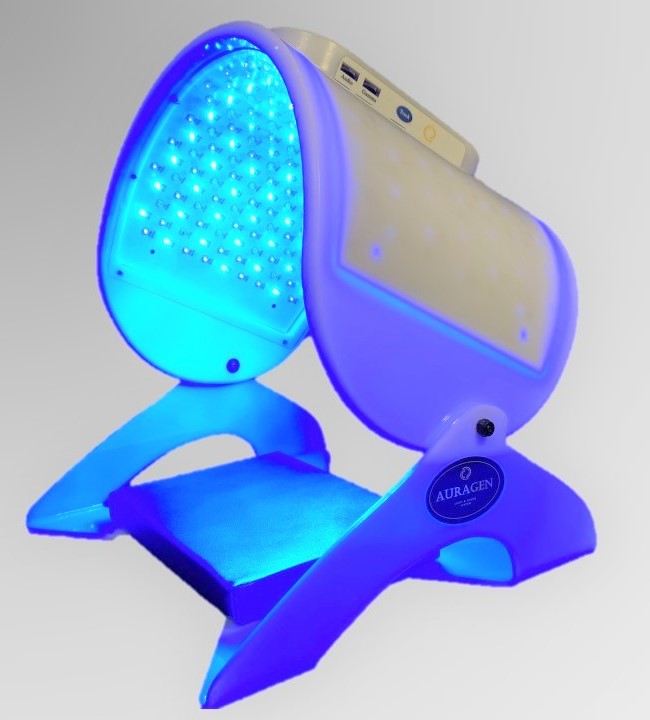 Auragen RELIEF mode - primary Turquoise and NIR light therapy